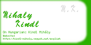mihaly kindl business card